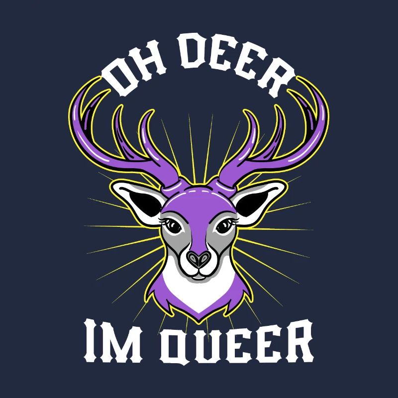Oh Deer Im Queer Nonbinary Pride