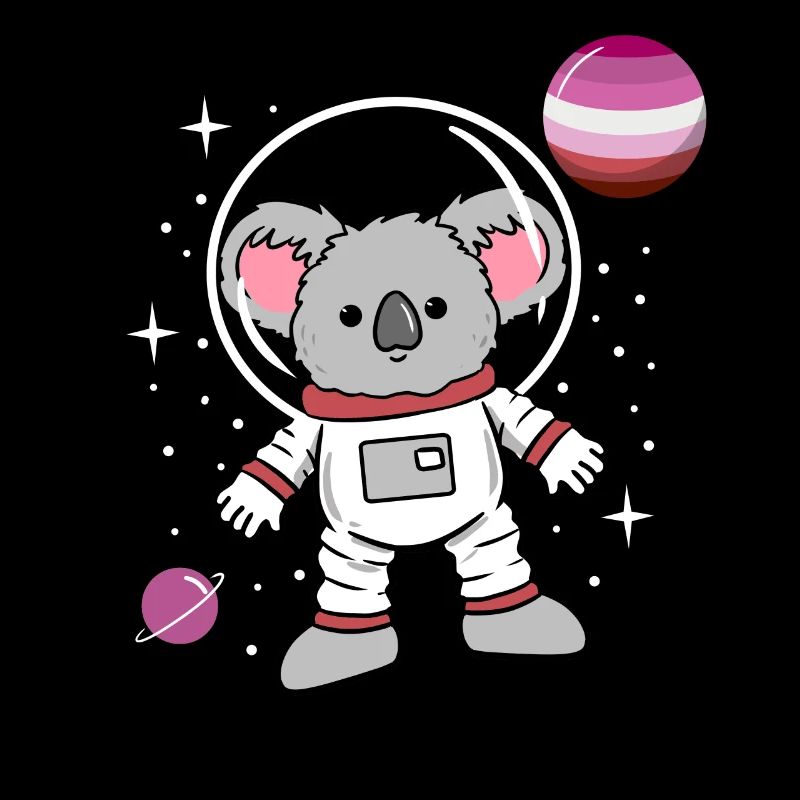 Koala Astronaut Lesbian Pride