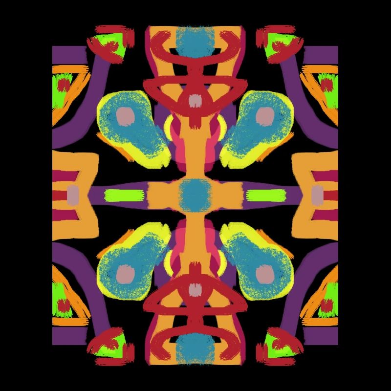 Geometric folk pattern