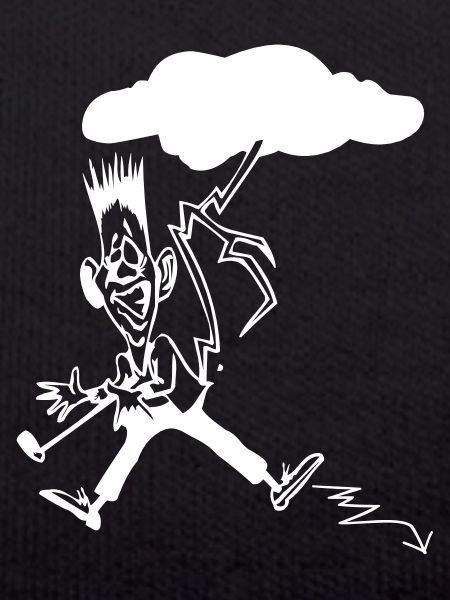Mann Blitz Wolke