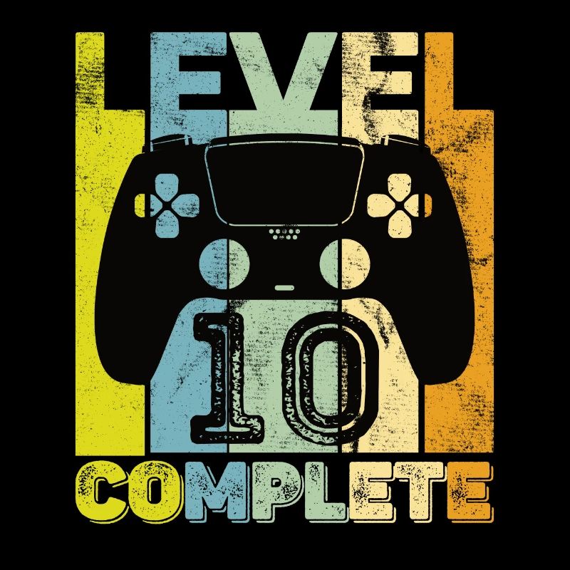 Gaming Zocken 10 Geburtstag Level 10 Complete