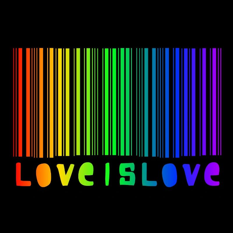 Love is Love LGBT Barcode Regenbogen Gay Pride