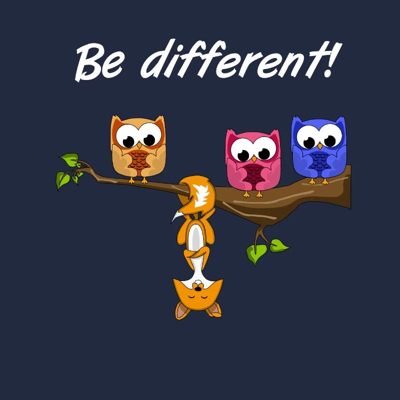 Être différent! - Sweet Fun Saying - Devise du renard