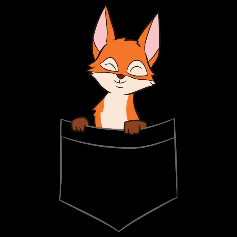 Fuchs - In Brusttasche / Hemdtasche
