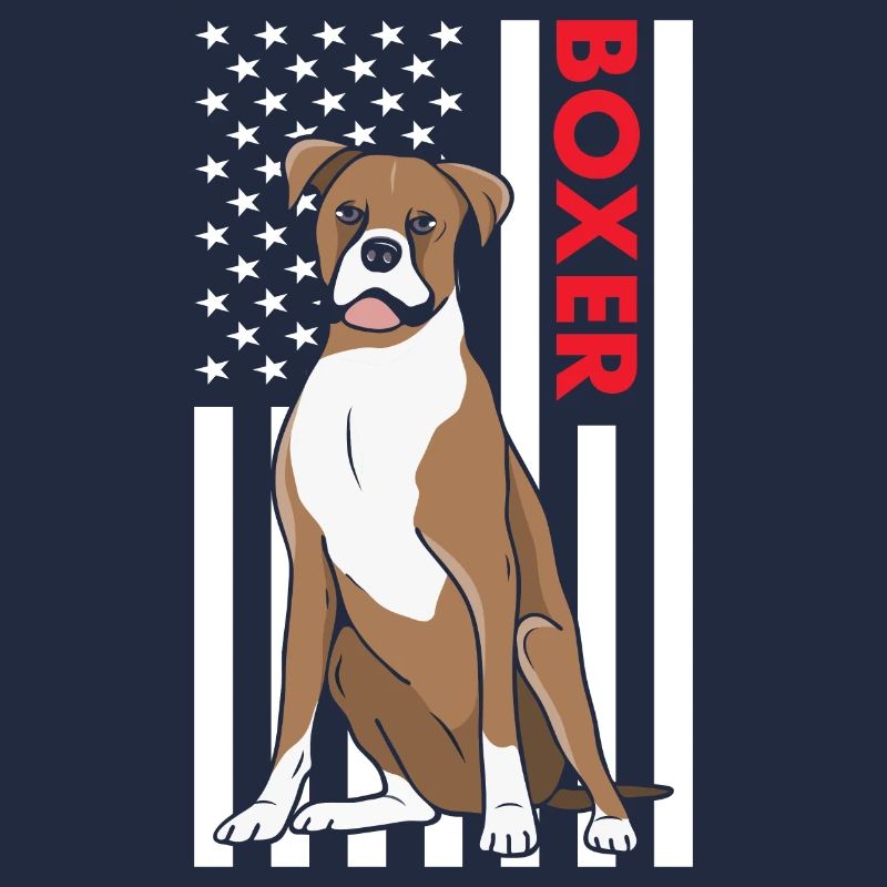 Boxer Us Flag