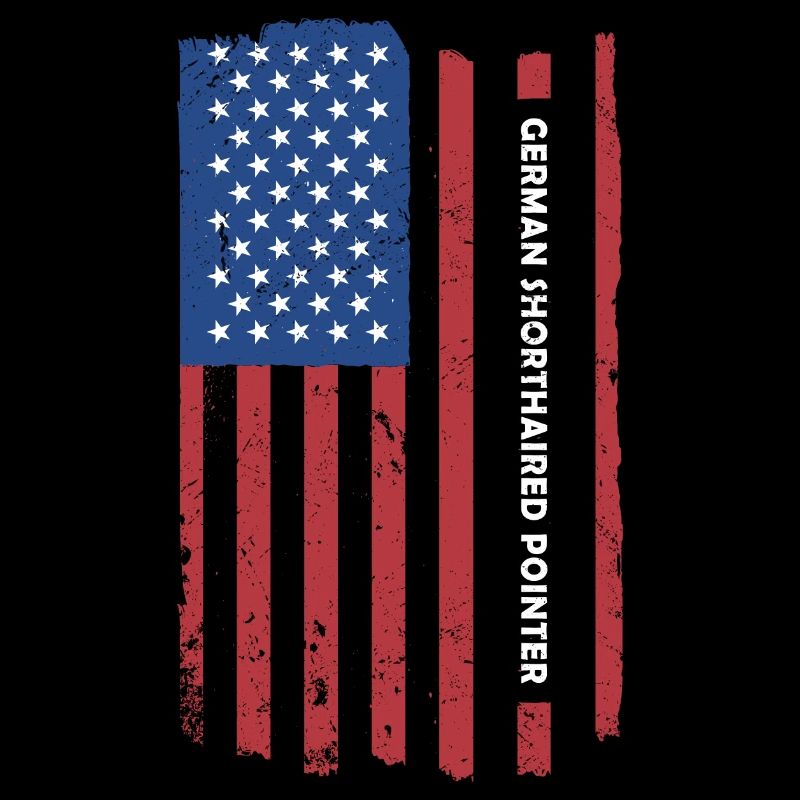 German Shorthaired Pointer Us Flag