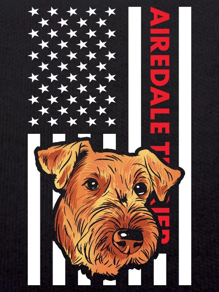 Airedale Terrier Us drapeau