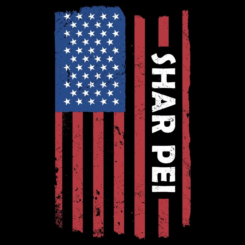 Shar Pei Us Flag