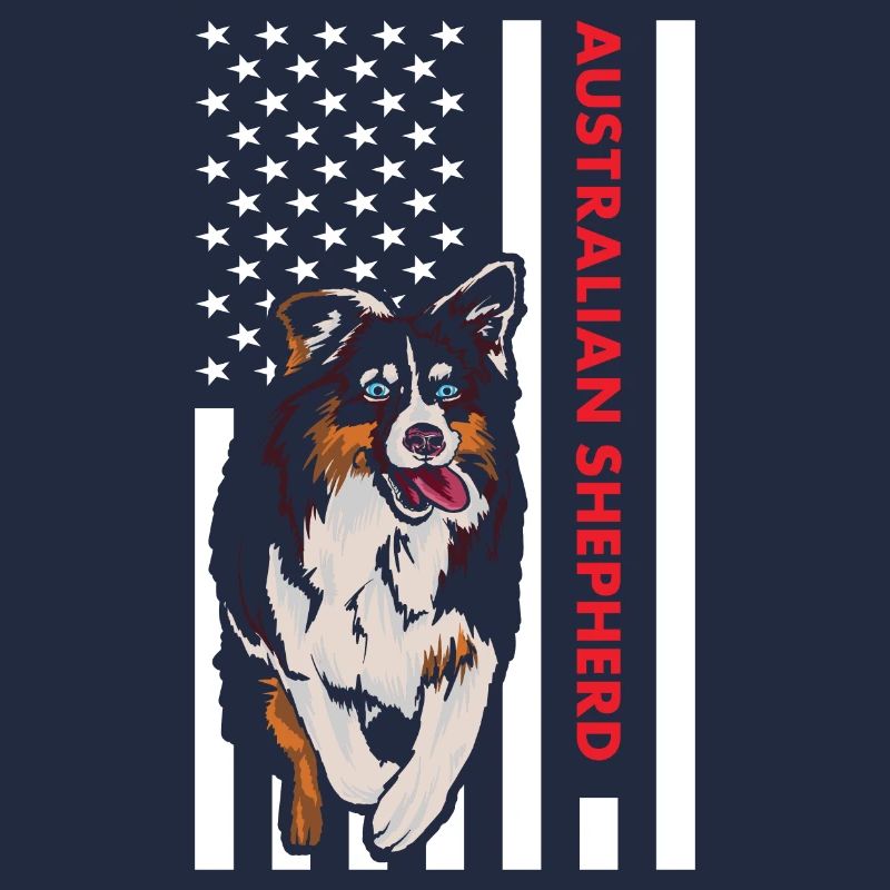 Chien Aussie Us Drapeau