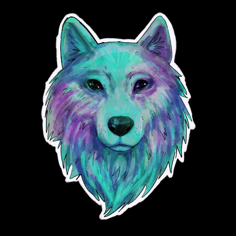 Wolf Kopf Wolfhead Zeichnung Kunst Illustration