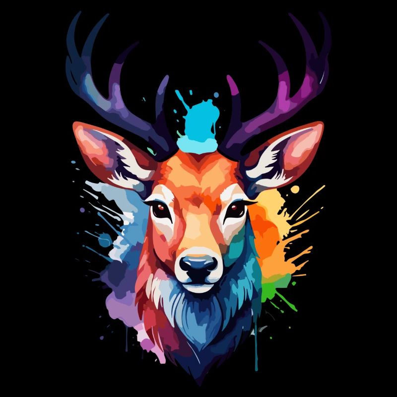 Cerf à l’aquarelle Cool aquarelle bois
