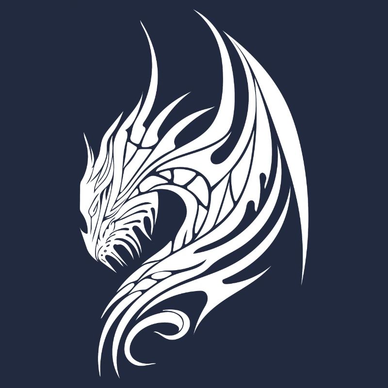 Tattoo dragon with wings