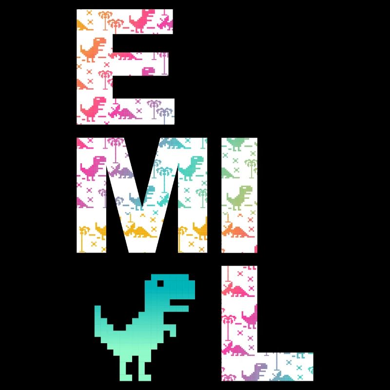 EMIL - Beau prénom de garçon avec dinosaure