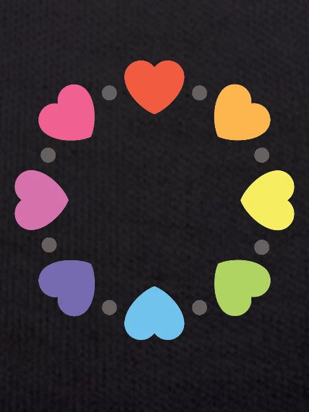 pride heart circle