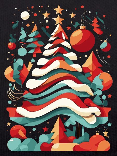 Abstract christmas tree