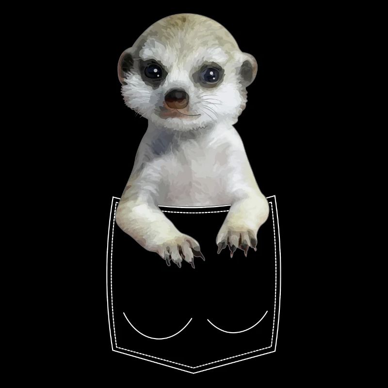 Suricate suricate dans la poche poitrine chemise chemise