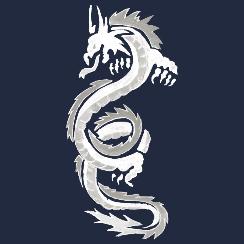 dragon blanc et gris
