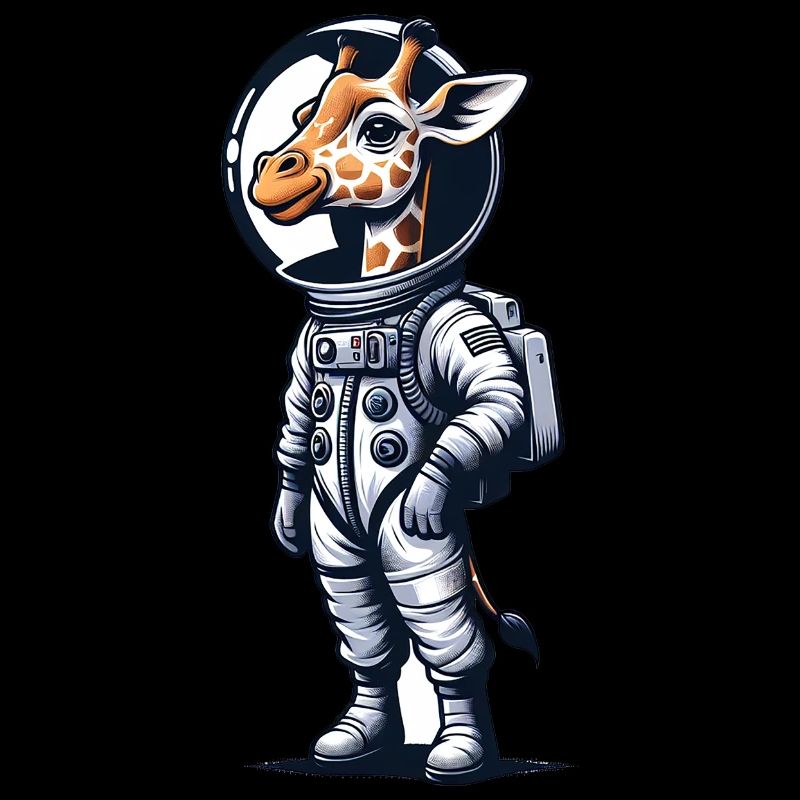 Cute Giraffe Astronaut
