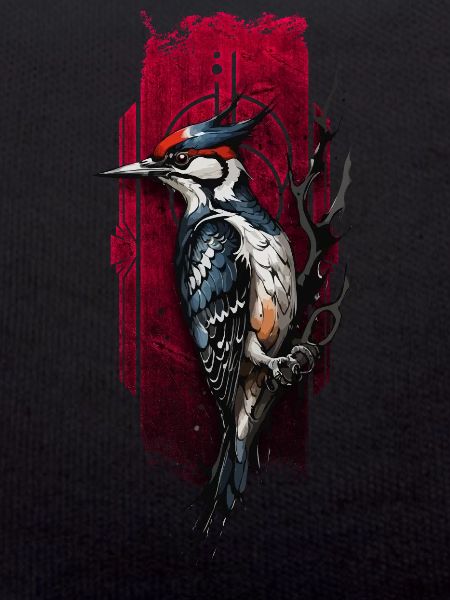Lebhafter Spechtvogel