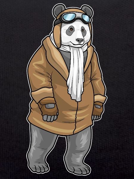Panda Pilot Pilotenmütze