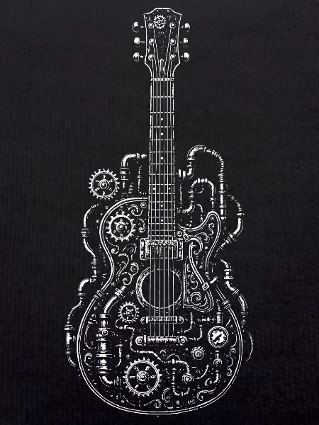Steampunk Guitar Geared Ornament