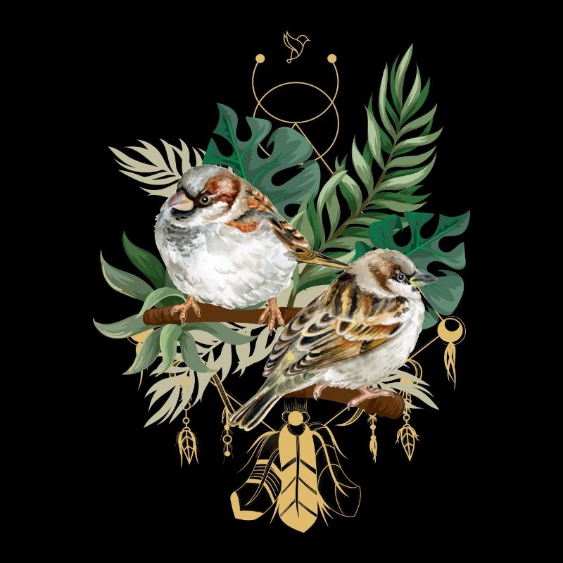 Fleur tropicale oiseau d’été cadeau méditation