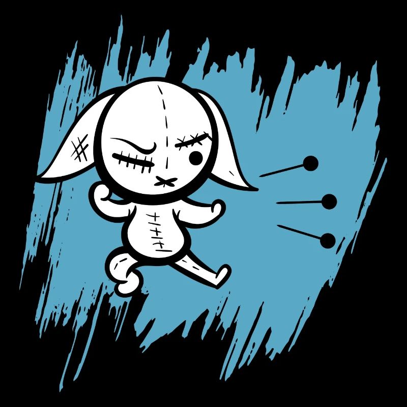 Drôle de poupée vodoo mignonne se défendant
