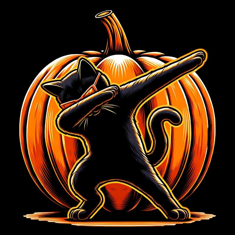 Joyeux Halloween, chat effrayé