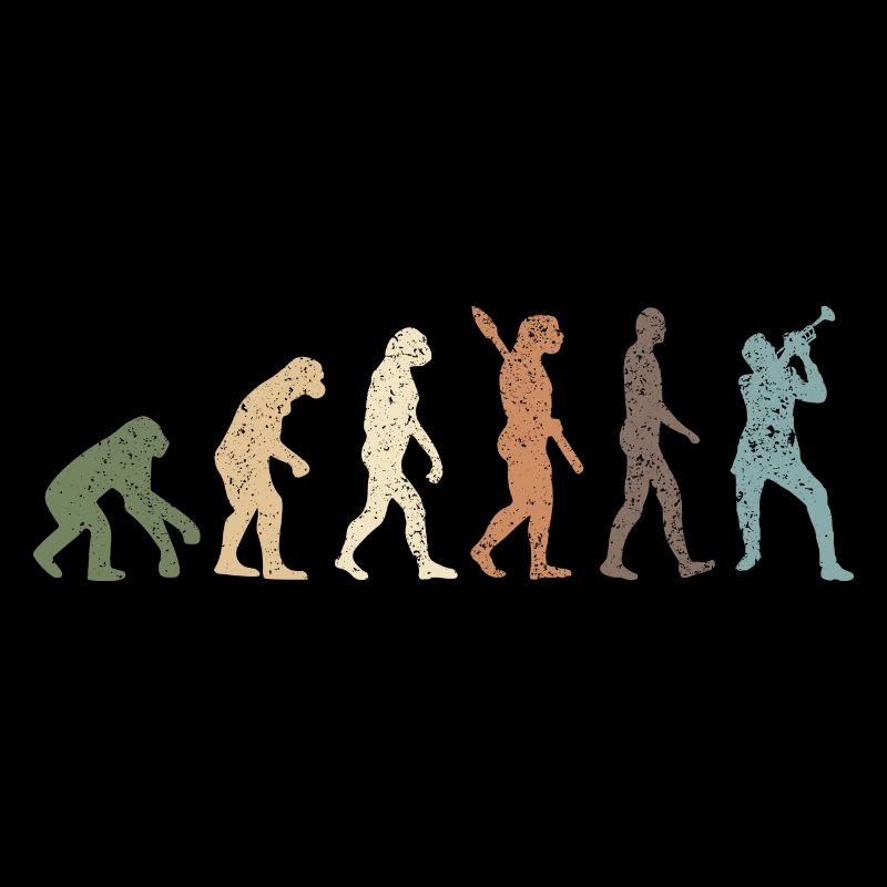 Funny Retro Evolution Of Man Trumpet