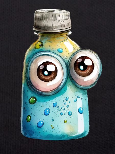 Bouteille d’aquarelles