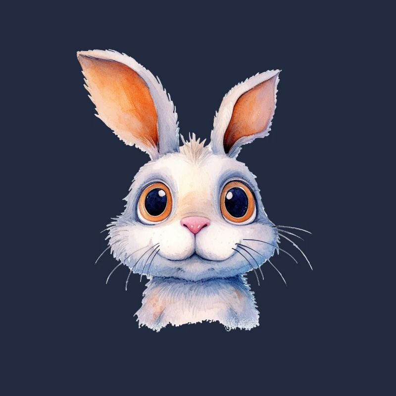 Rabbit Watercolor Drawing