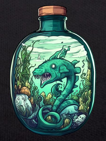 Ocean Bottle Drawing