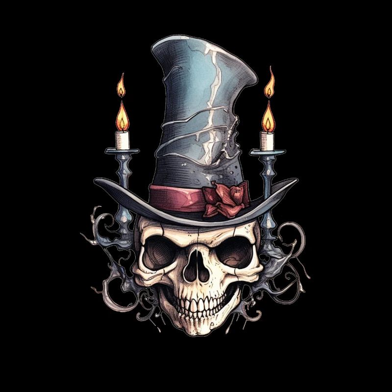 Skull Cylinder Drawing