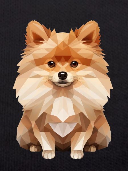 Miniature Spitz Geometric Drawing