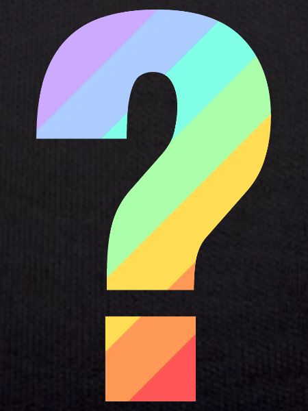 Rainbow question mark