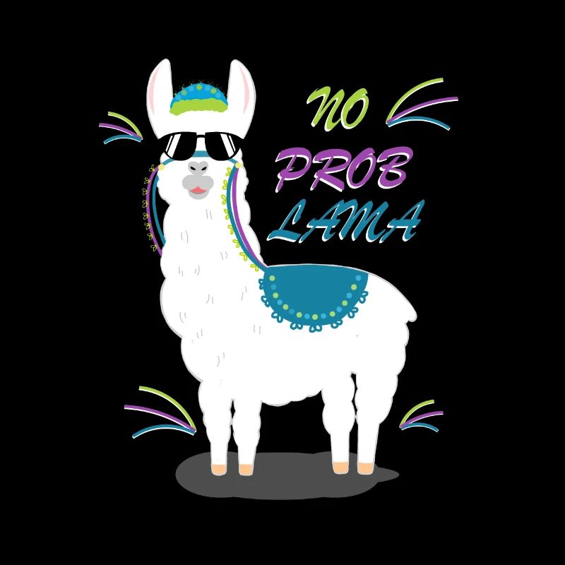 No Prob Lama - cool alpaca with sunglasses