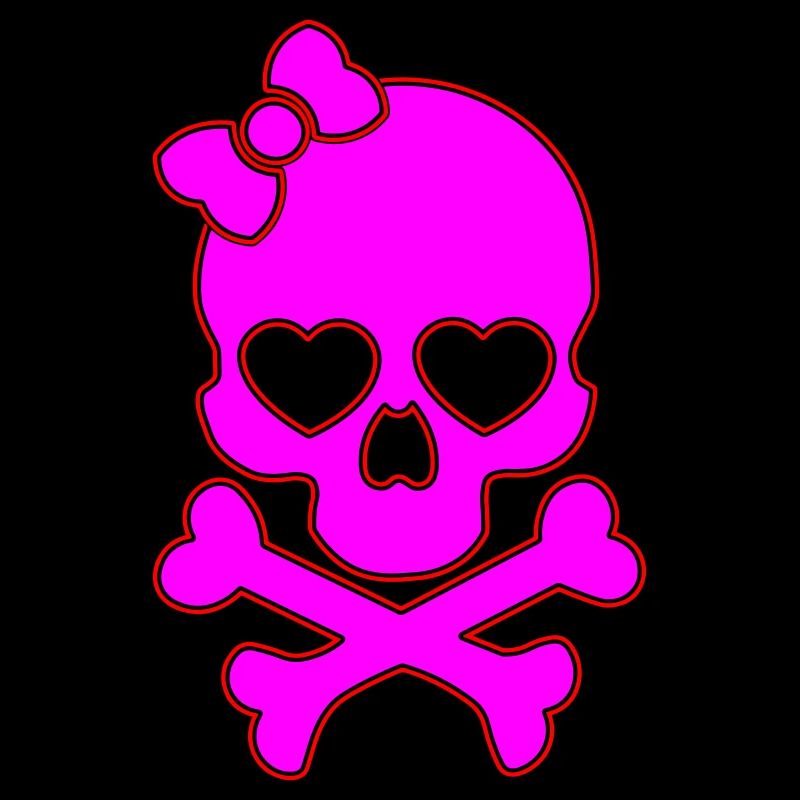 | changeable de couleur Crâne de Dame Rose Schädel Totenkopf