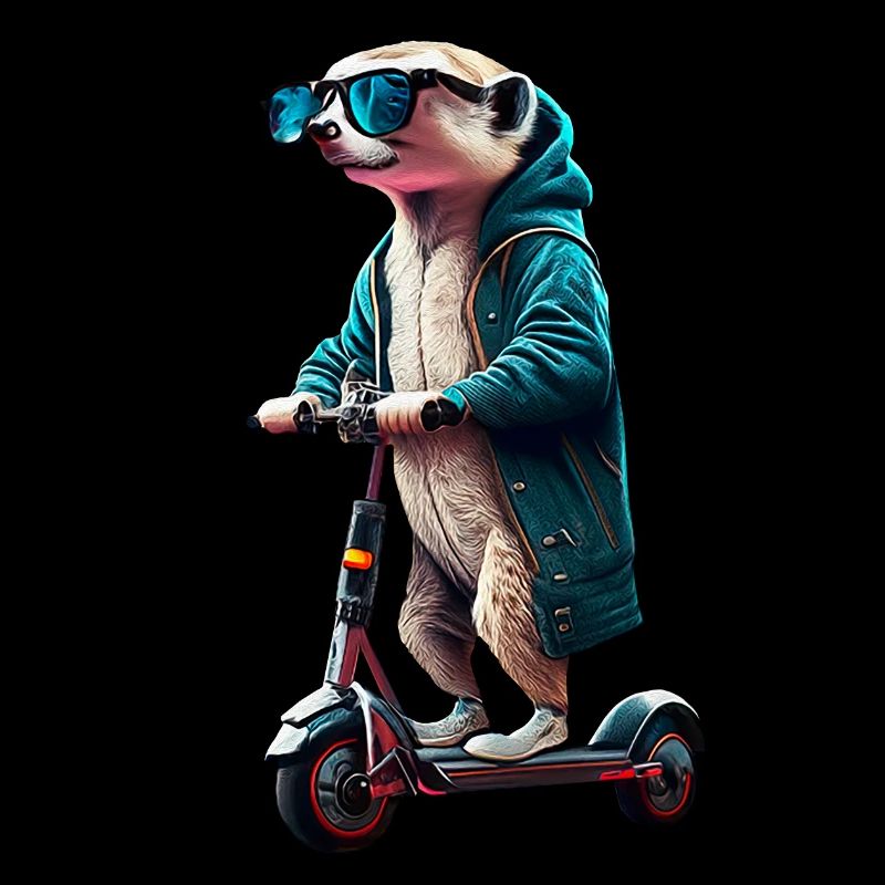 Escooting Erdmännchen Escooter Elektroroller