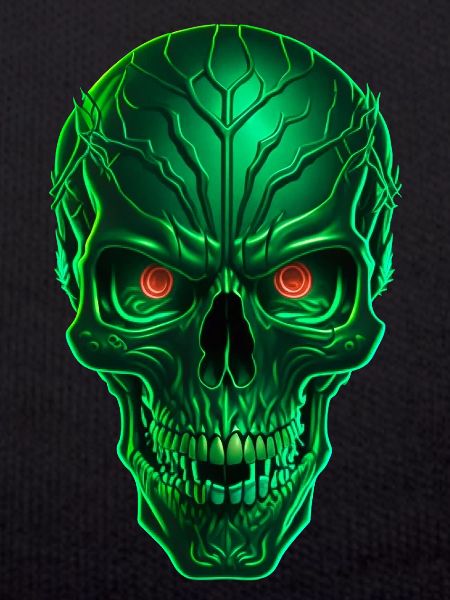 Green Techno Skull