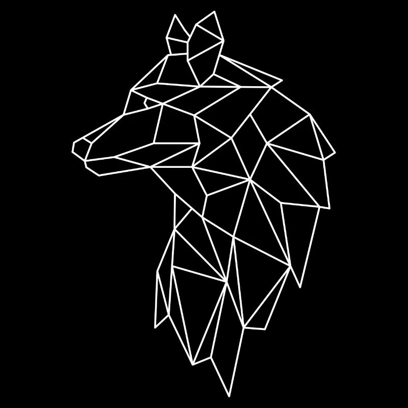 Wolf Kopf Geometrische Geometrisch Wölfe Geschenkidee