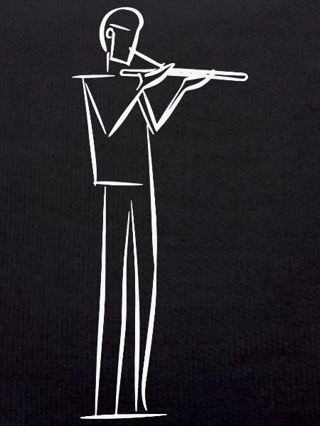 Flautist Line Art