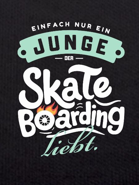 Junge, der Skateboarding liebt