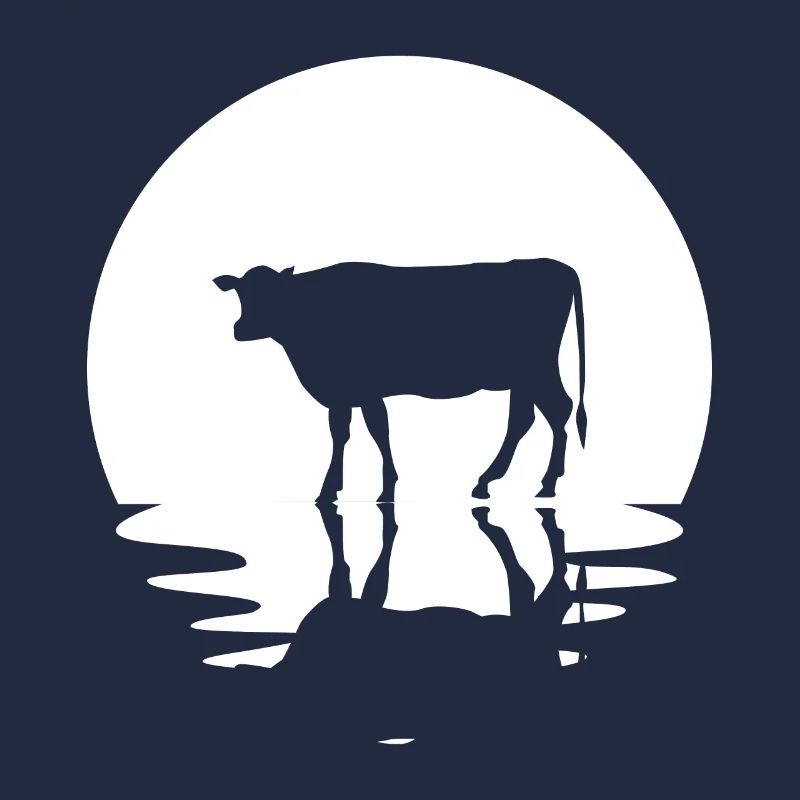 Cercle et réflexion - Vache -
