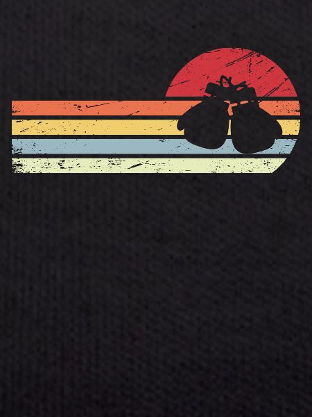 Sonne und Retro Lines - Boxhandschuhe -