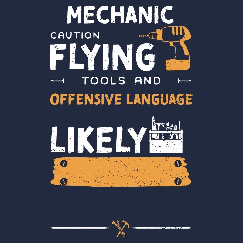 Mechanic Caution Flying Tools on...