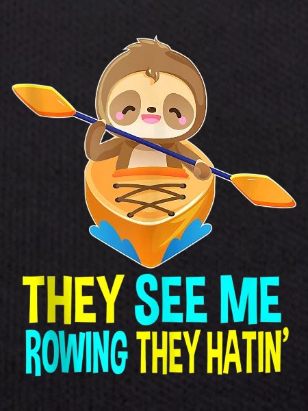 Sloth Lazy Paddling Rowing