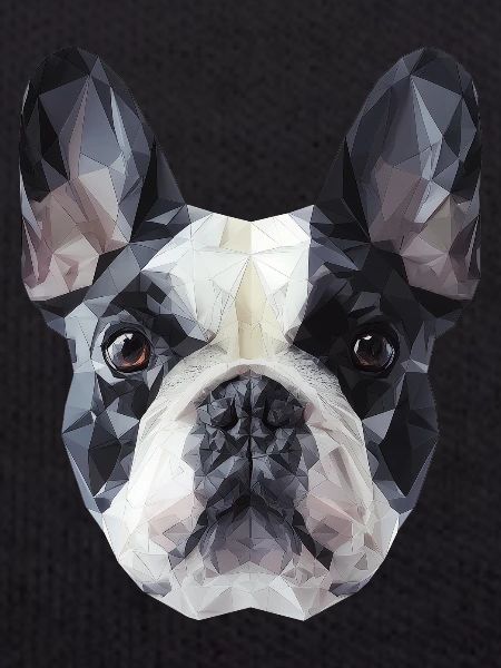 Bouledogue français Low Poly Design