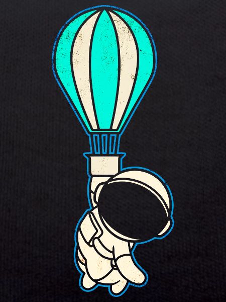 Astronaut Heißluftballon