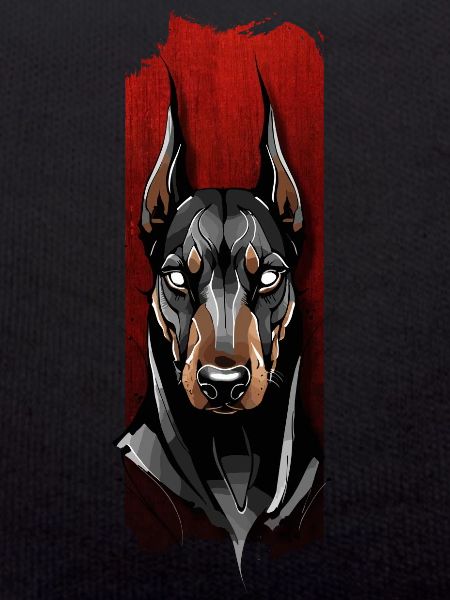 Vigilant Stare: Doberman's Gaze