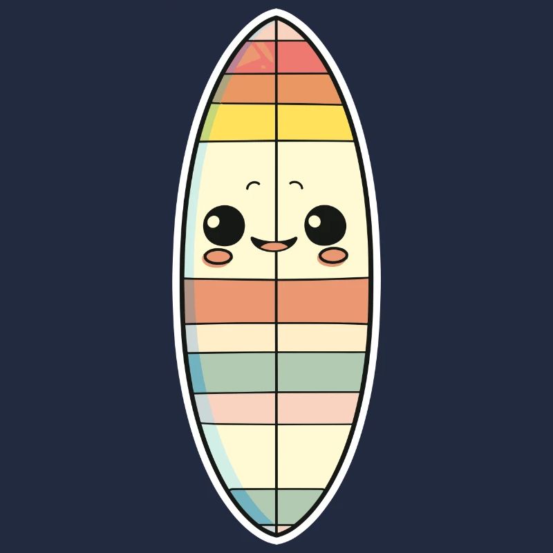 Surfbrett Comic Stil